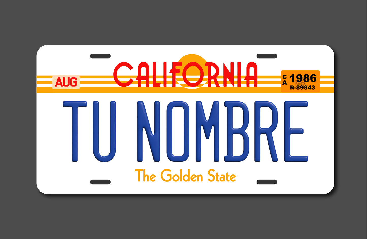 PERSONALIZED LICENSE PLATE