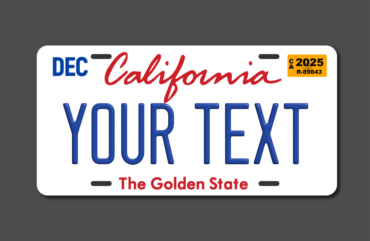 PERSONALIZED LICENSE PLATE