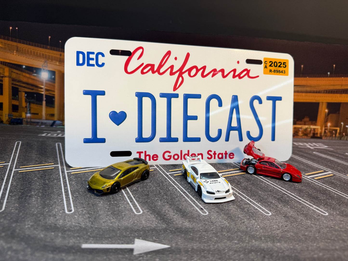 I Love Diecast License Plate