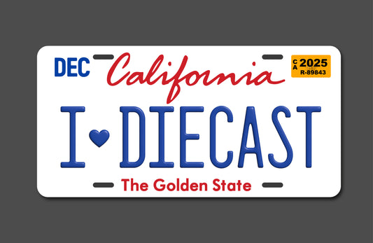 I Love Diecast License Plate